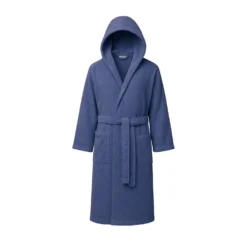 Accappatoio in microfibra blu taglia 6/8 anni bambino