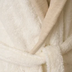 Accappatoio lettera R taglia XL spugna avorio Zahra Biancoperla