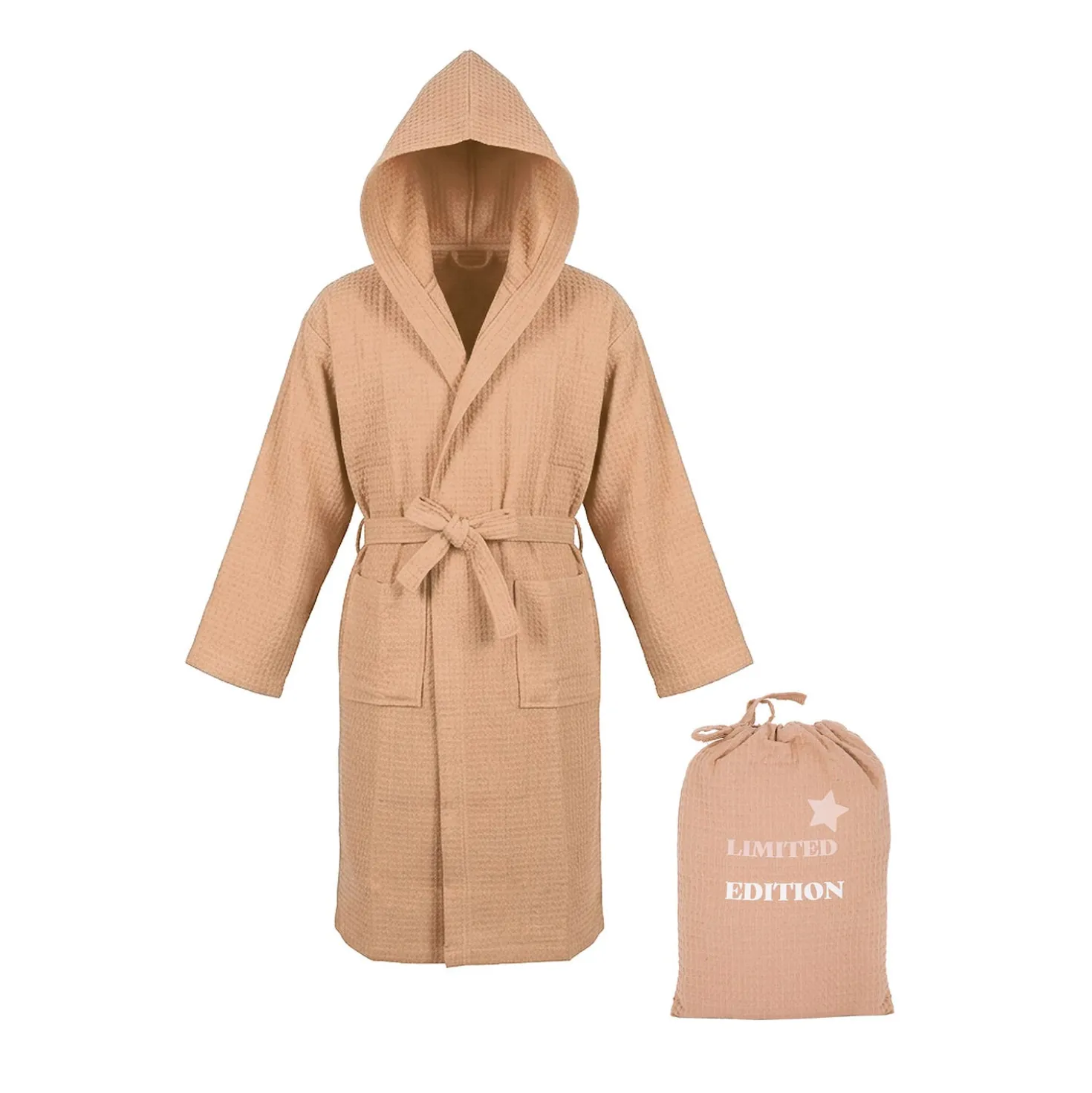 Accappatoio nido d'ape L/XL beige Limited Edition