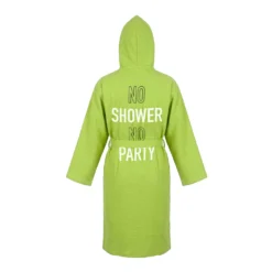 Accappatoio nido d'ape S/M verde No shower no party