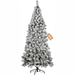 Albero Natale 240 cm innevato slim Kenya