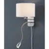 Applique con paralume bianco Hotel Trio