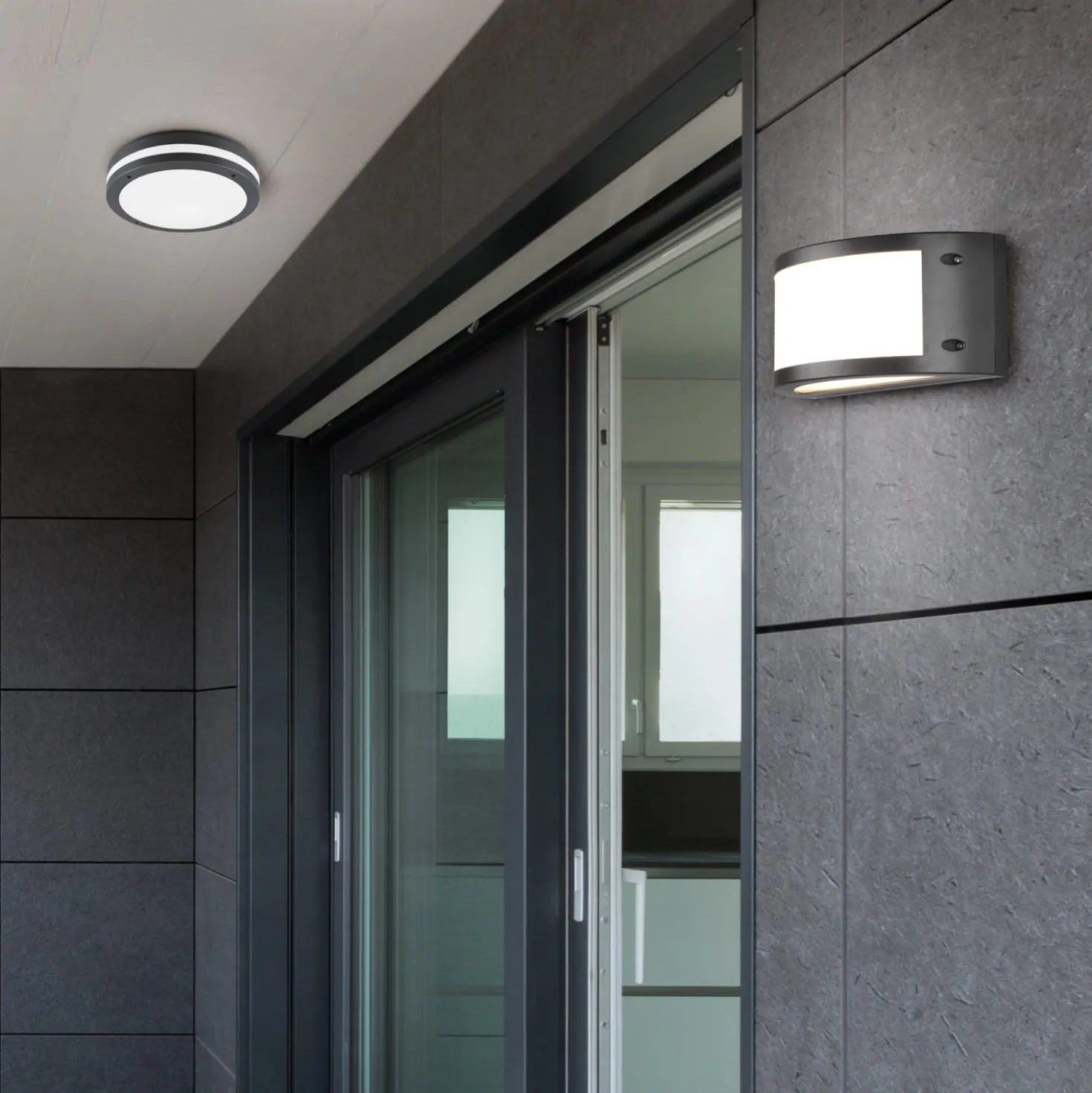 Applique LED da esterno antracite Kendal Trio