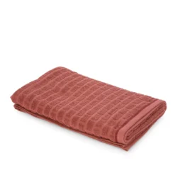 Asciugamano viso cotone Pop Corn Brick malva scuro