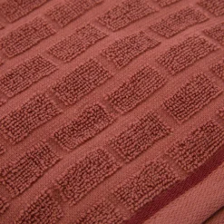 Asciugamano viso cotone Pop Corn Brick malva scuro