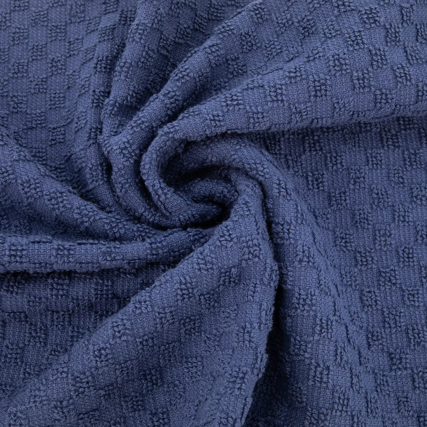 Asciugamano viso 50x90 cm blu Check