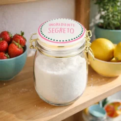 Barattolo ermetico vetro 1 L Ingrediente segreto Color Bloom