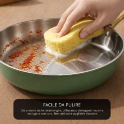Batteria pentole acciaio 9 pezzi La Vie en Rose verde