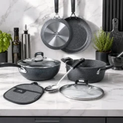 Batteria pentole induzione 8 pezzi New Petra Dark