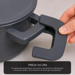 Batteria pentole 11 pezzi Autentica grigia