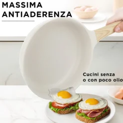 Batteria pentole 8 pezzi Bambù bianca