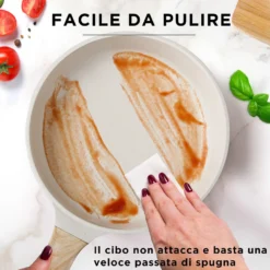 Batteria pentole 8 pezzi Bambù bianca