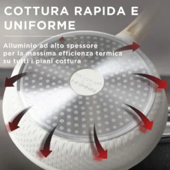 Batteria pentole 4 pezzi Bambù bianca
