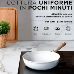 Batteria pentole 5 pezzi bianca Belly Cosy