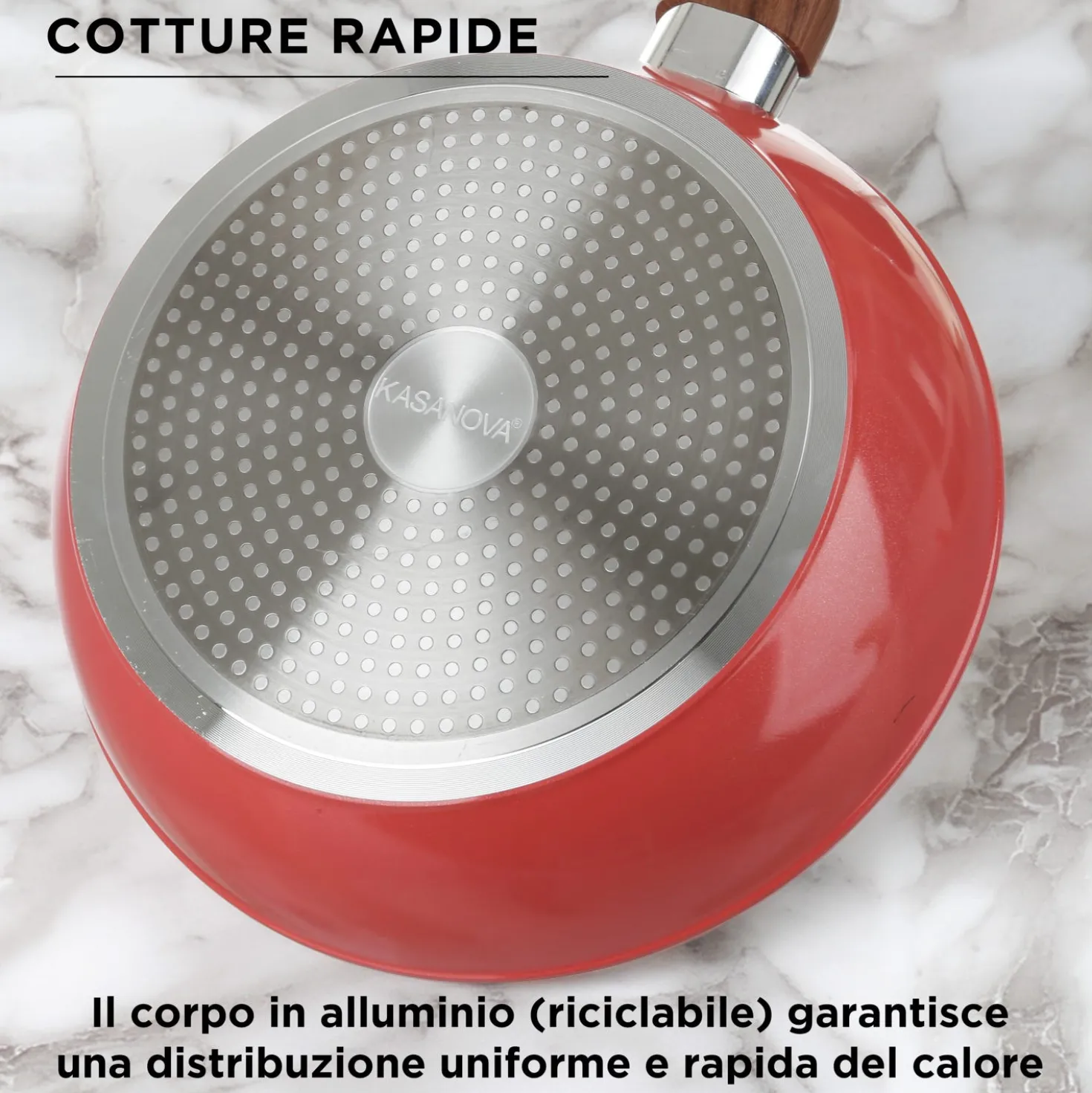 Batteria pentole 8 pezzi corallo Golden 5