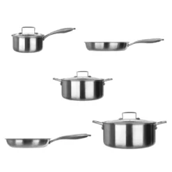 Batteria pentole 8 pezzi Tri ply acciaio - triplo strato