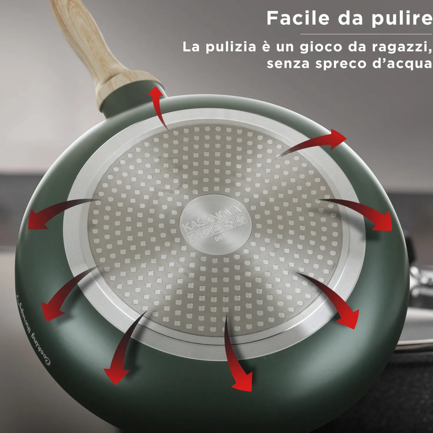 Batteria pentole 7 pezzi verde Cooking Therapy