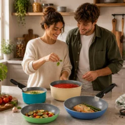 Batteria 4 pezzi con 2 manici staccabili Young