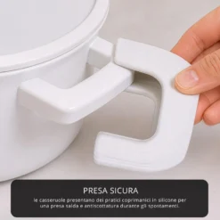 Batteria 8 pezzi rivestimento ceramico Autentica bianca