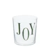 Bicchiere acqua decoro Joy tartan verde Xmas Carol