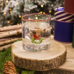 Bicchiere acqua ghirlanda vetro borosilicato
