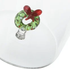 Bicchiere acqua ghirlanda vetro borosilicato