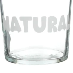 Bicchiere acqua in vetro scritta Naturale 360 ml