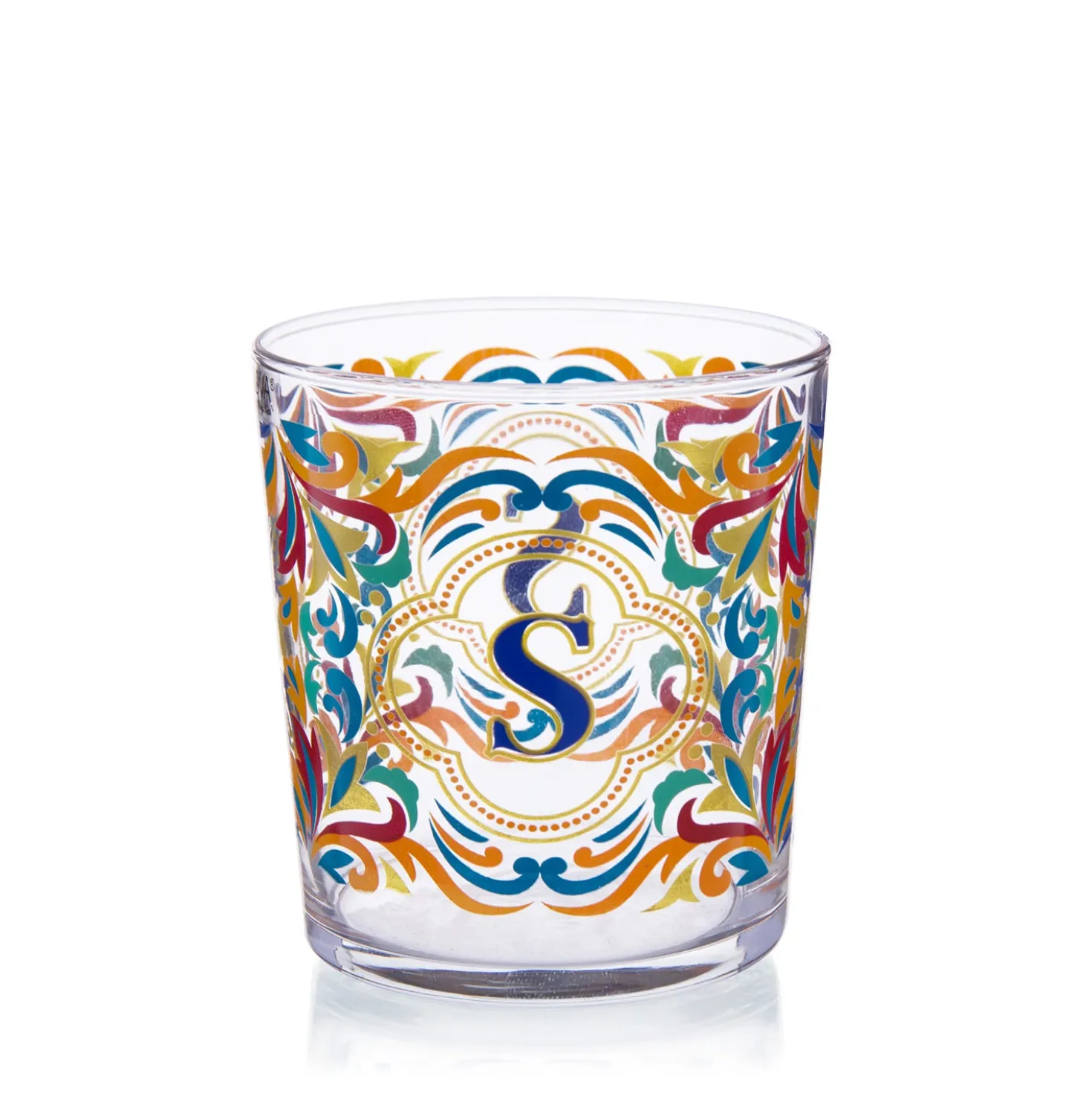 Bicchiere acqua lettera S Royal Garden