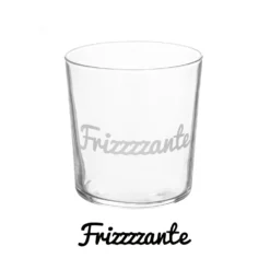 Bicchiere acqua vetro scritta Frizzante 360 ml