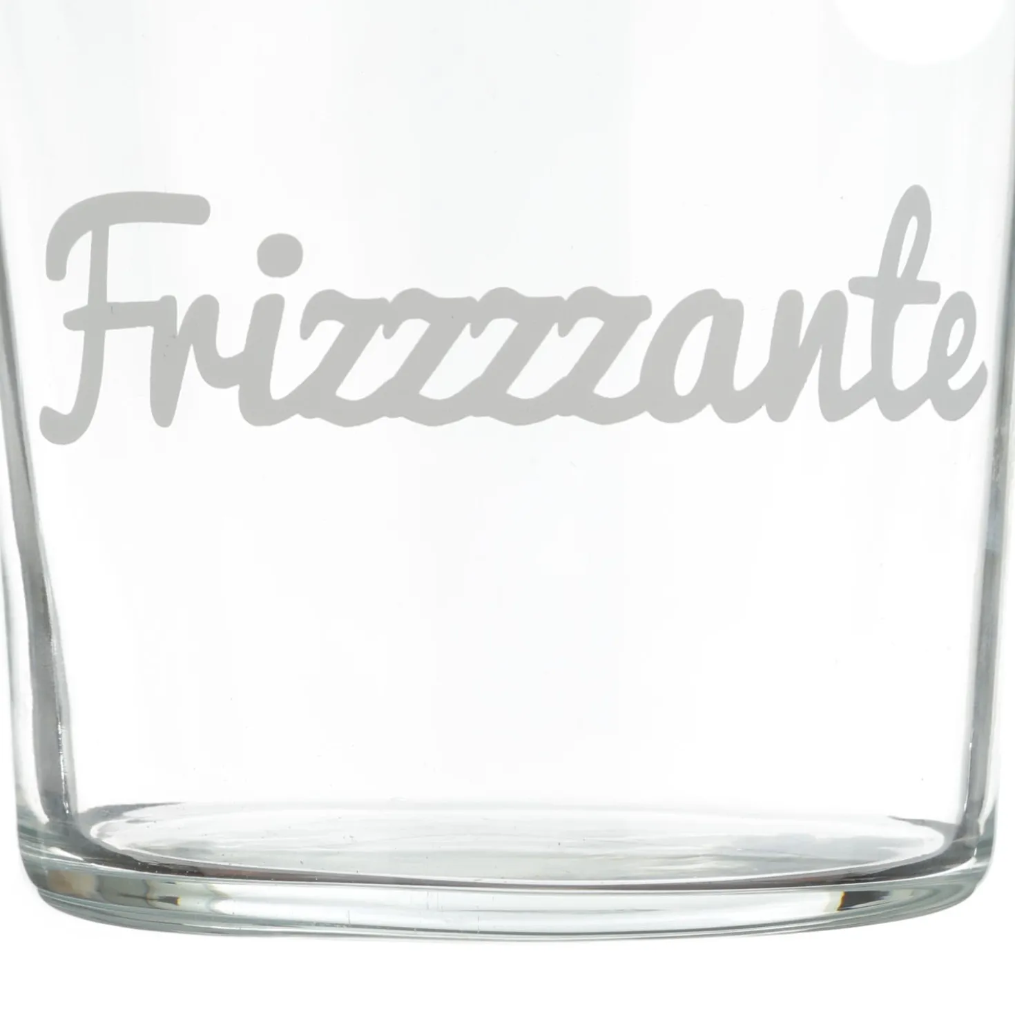 Bicchiere acqua vetro scritta Frizzante 360 ml