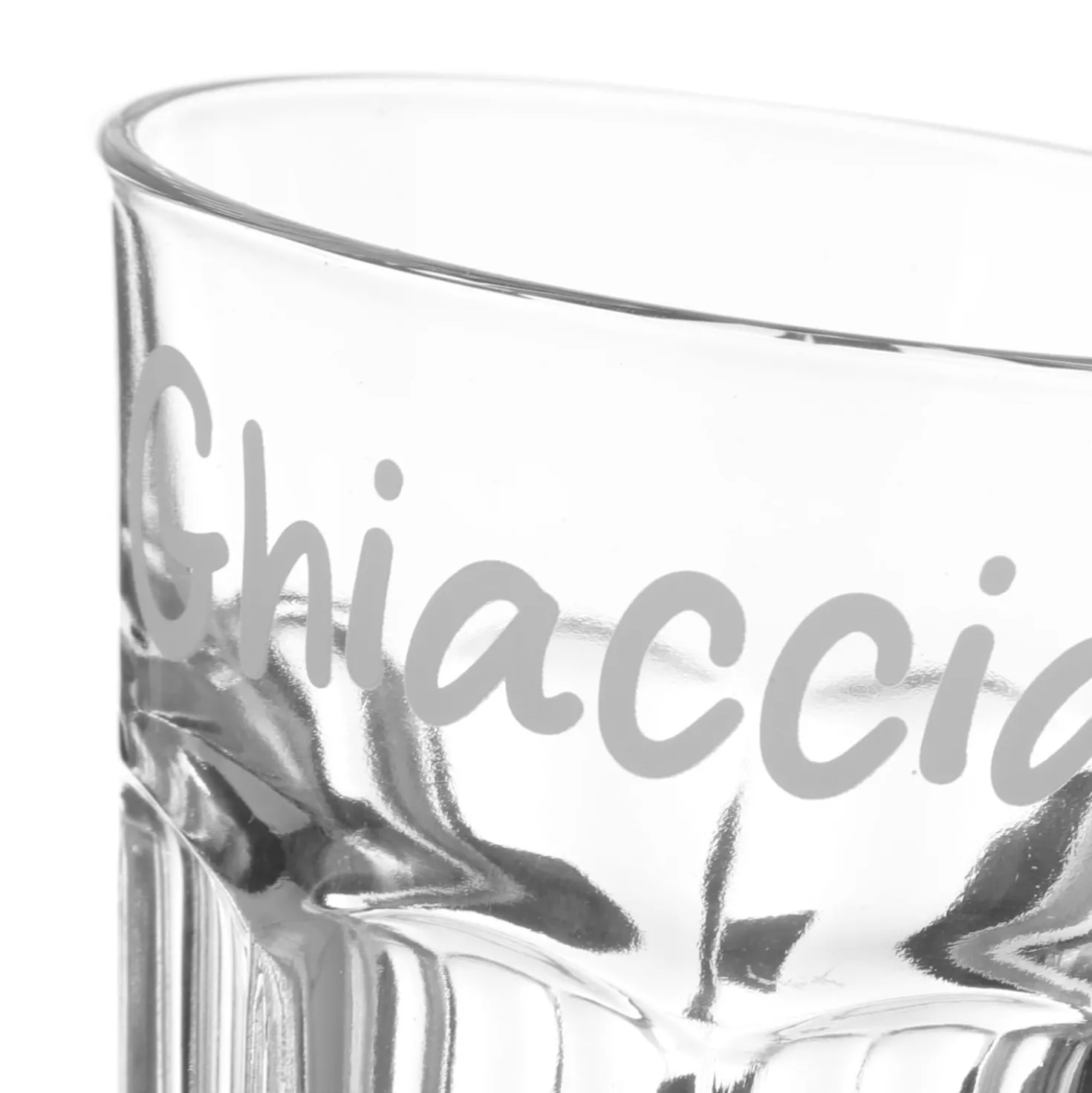 Bicchiere acqua vetro scritta Ghiacciata 290 ml