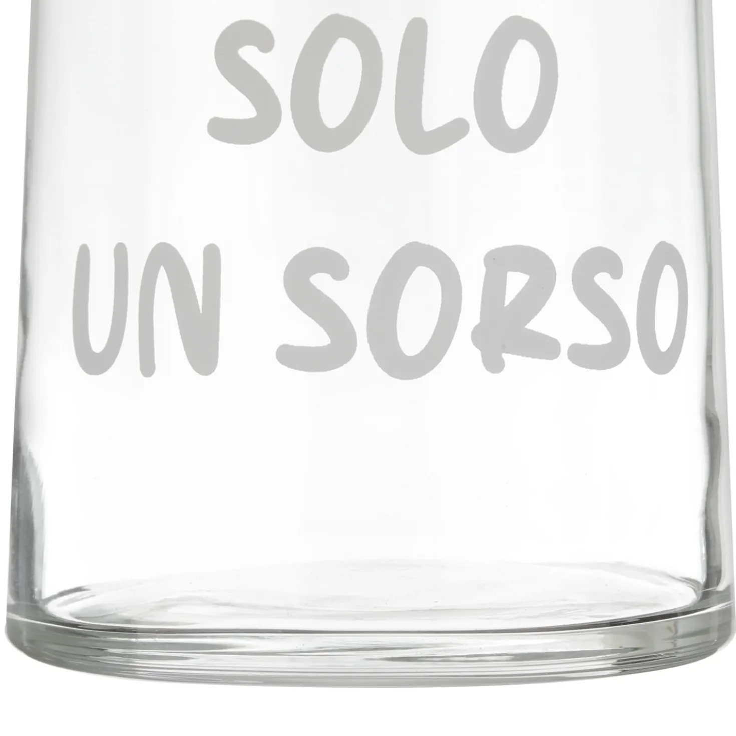 Bicchiere acqua vetro scritta Solo un sorso 350 ml