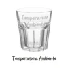 Bicchiere acqua vetro scritta Temperatura ambiente 290 ml