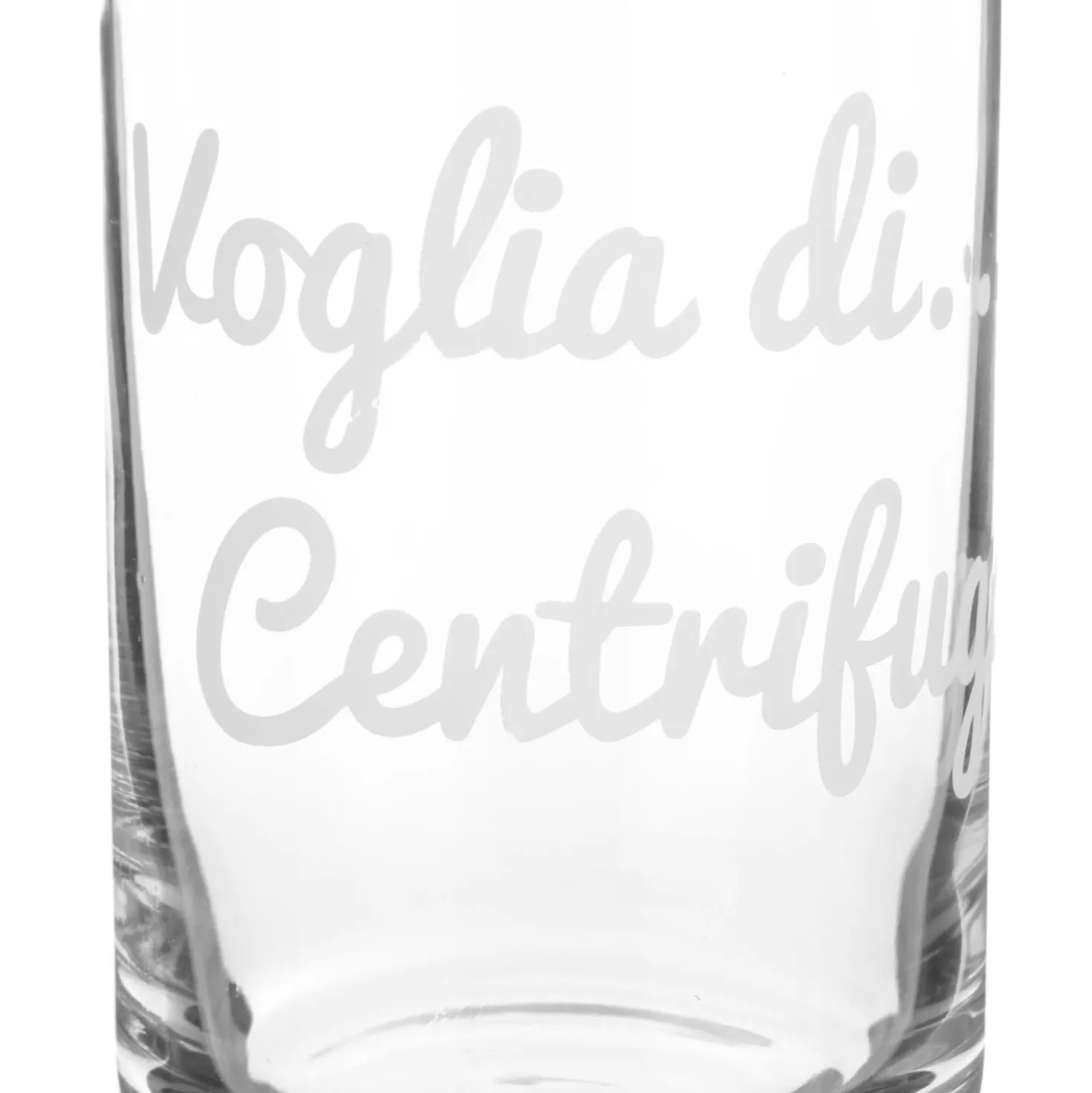 Bicchiere bibita in vetro scritta Voglia di centrifuga 470 ml