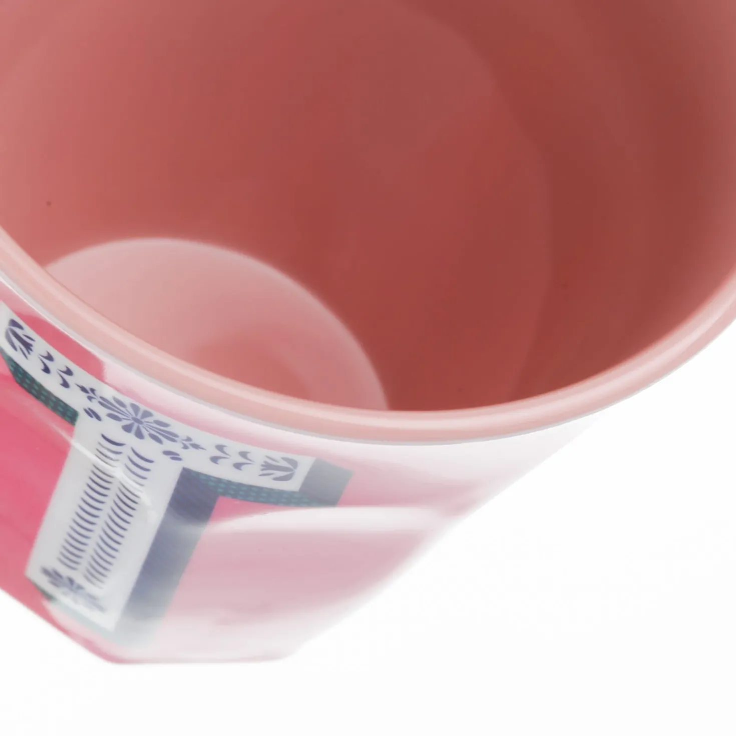 Bicchiere melammina fucsia lettera T 280 ml Maiolika