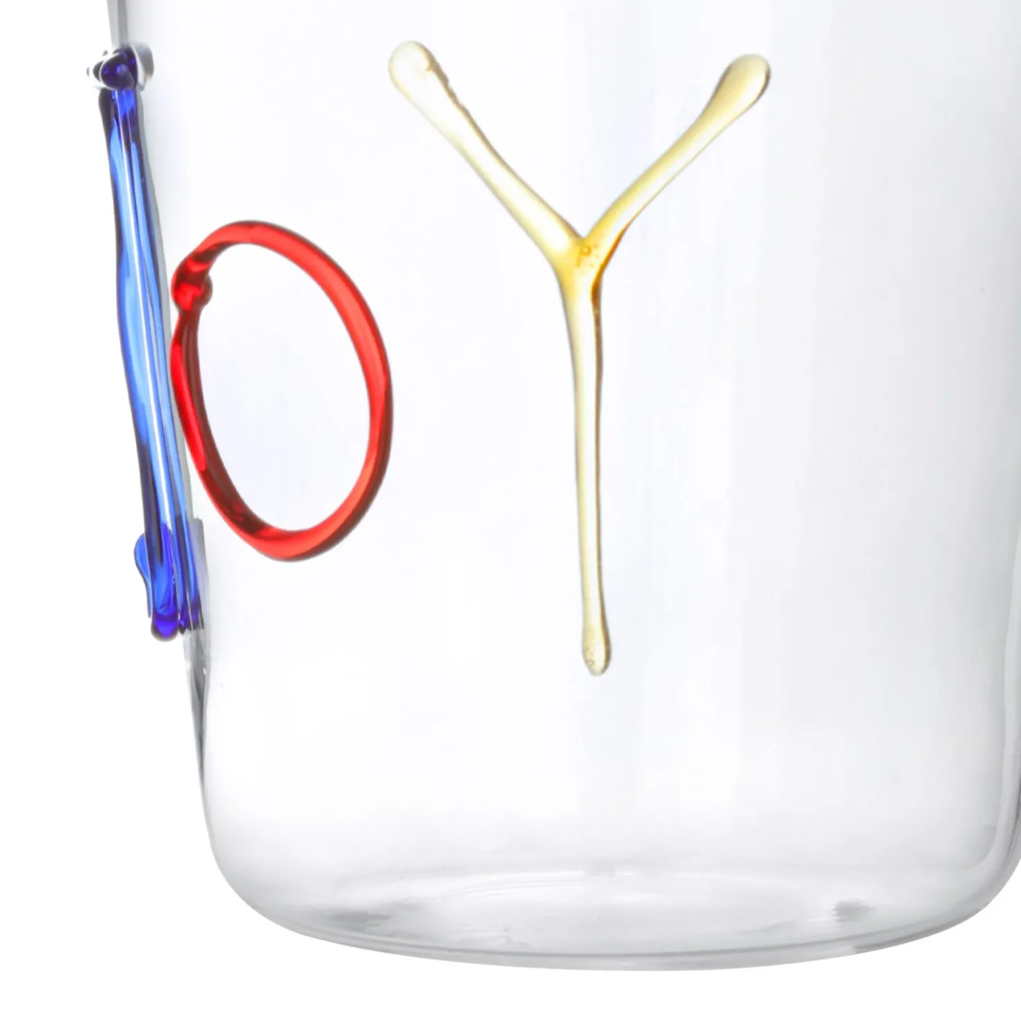 Bicchiere scritta Joy in vetro borosilicato, da 380 ml