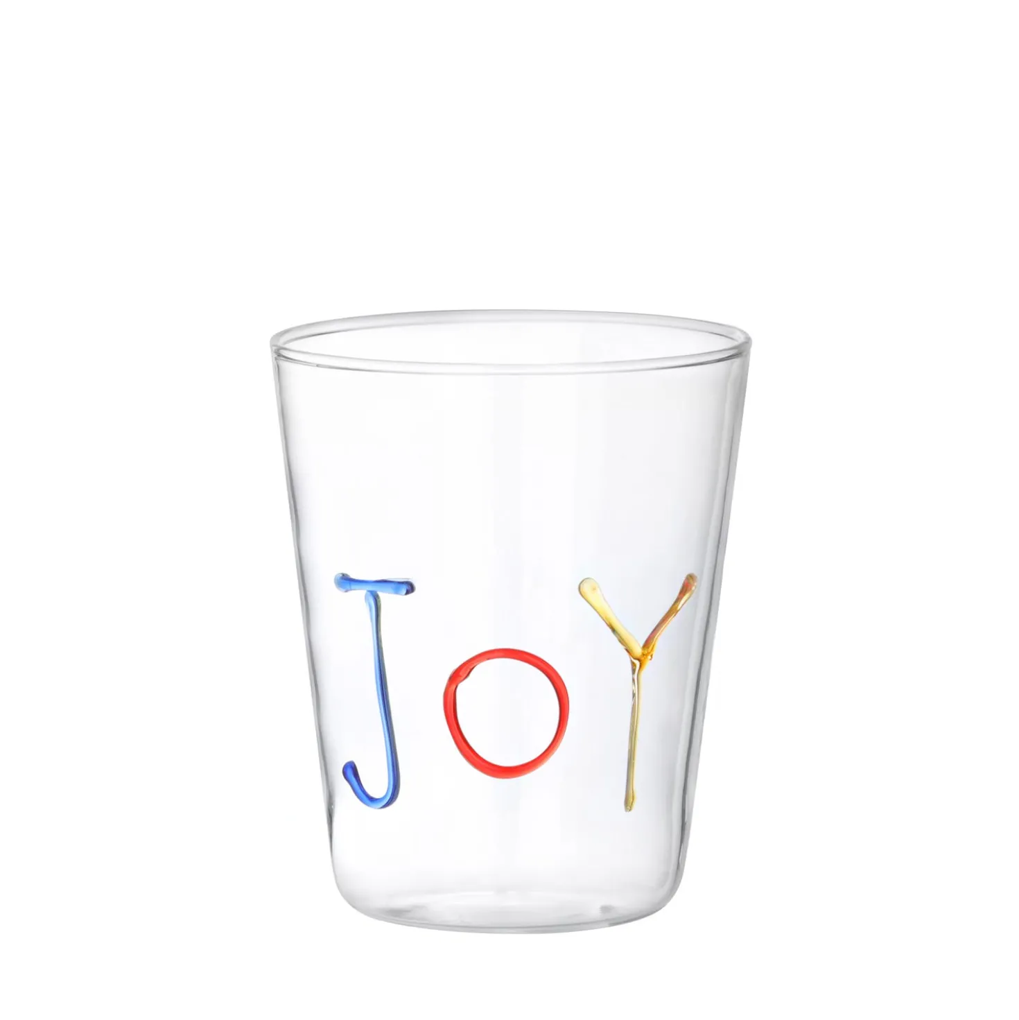 Bicchiere scritta Joy in vetro borosilicato, da 380 ml