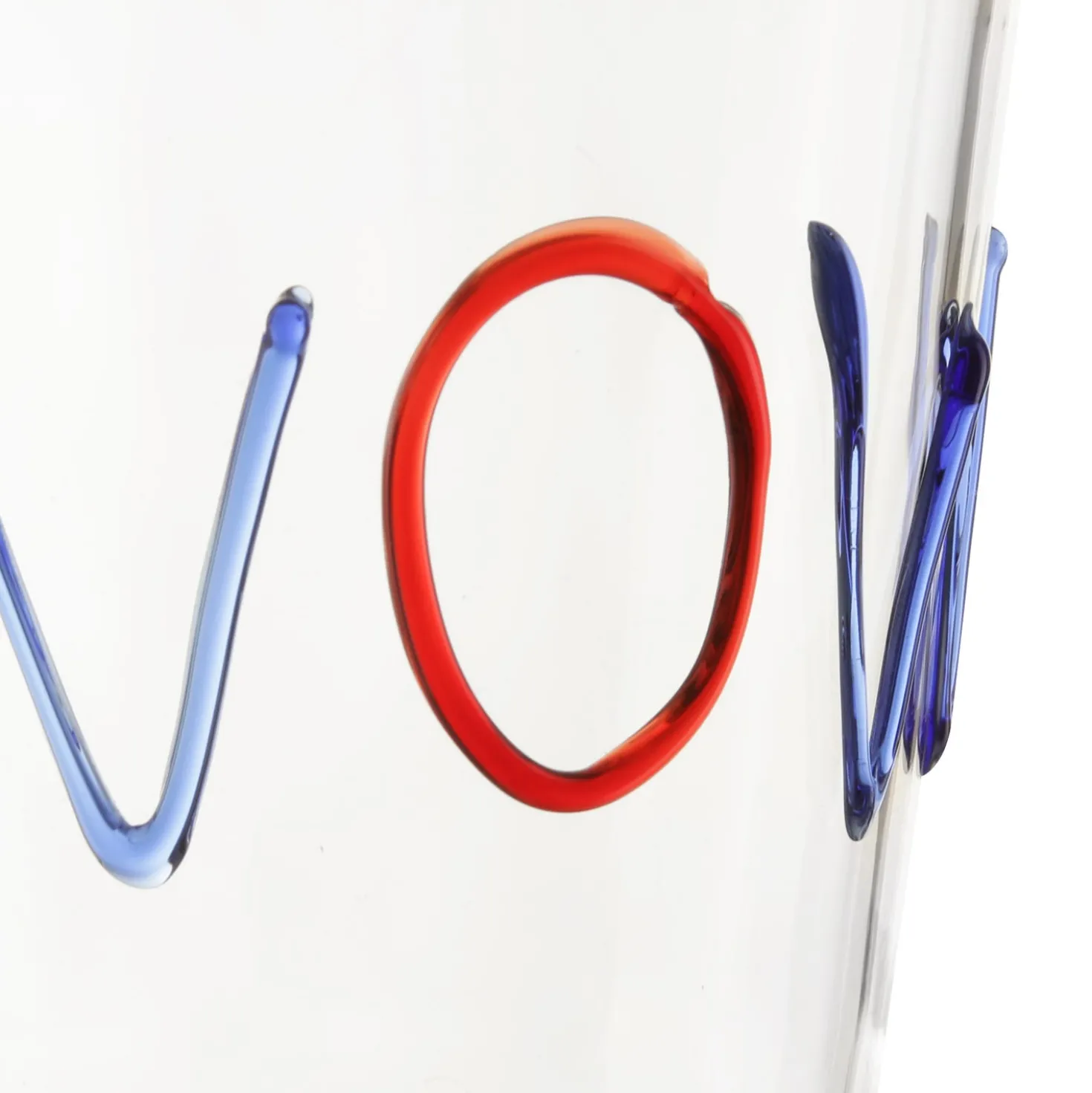 Bicchiere scritta Wow 380 ml in vetro borosilicato