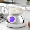Bilancia da cucina digitale bianca con ciotola Luca Trazzi