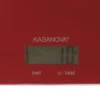 Bilancia da cucina digitale rossa rettangolare con scritta