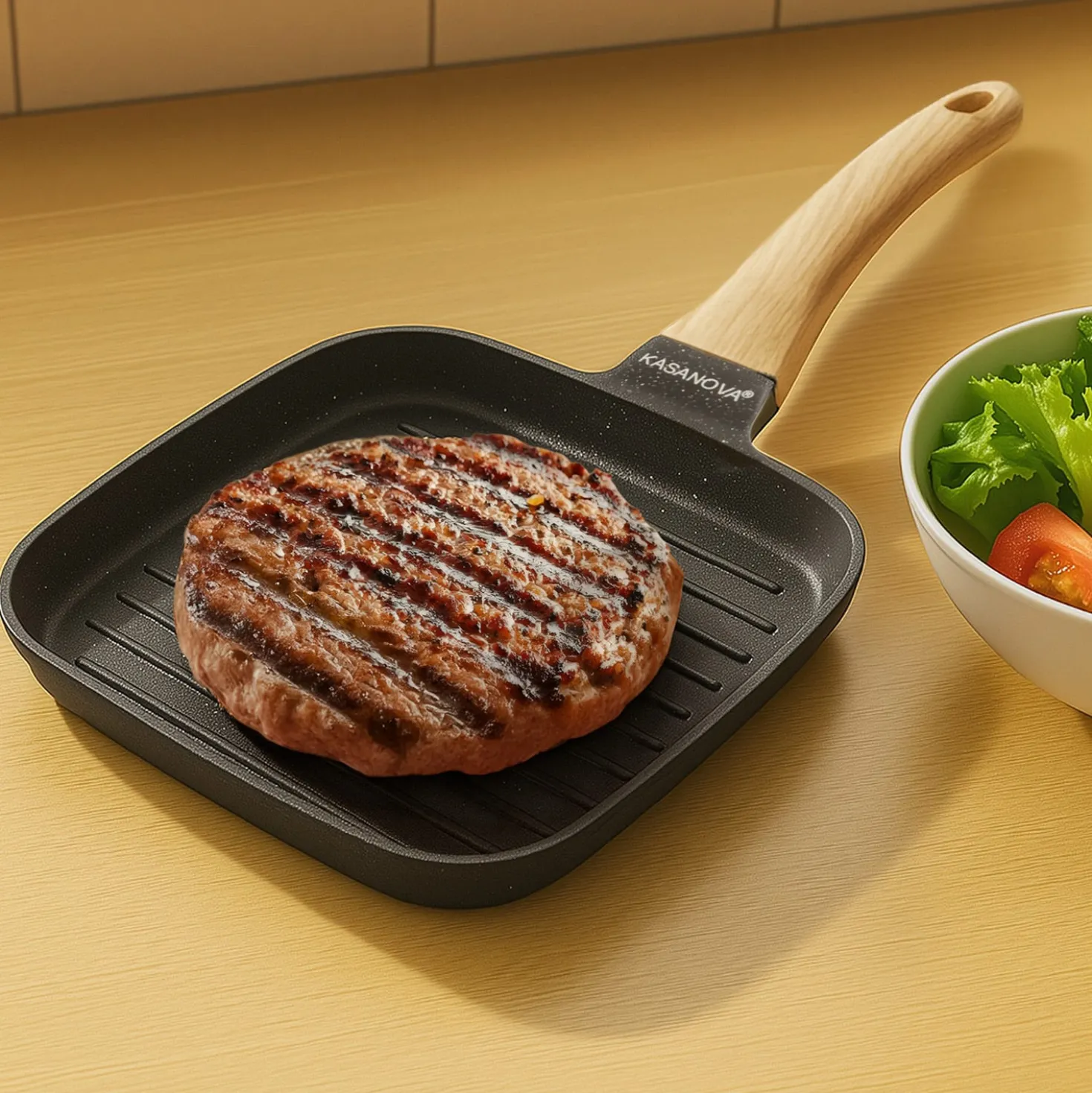 Bistecchiera grill 20x20 cm Mini Mania grigio