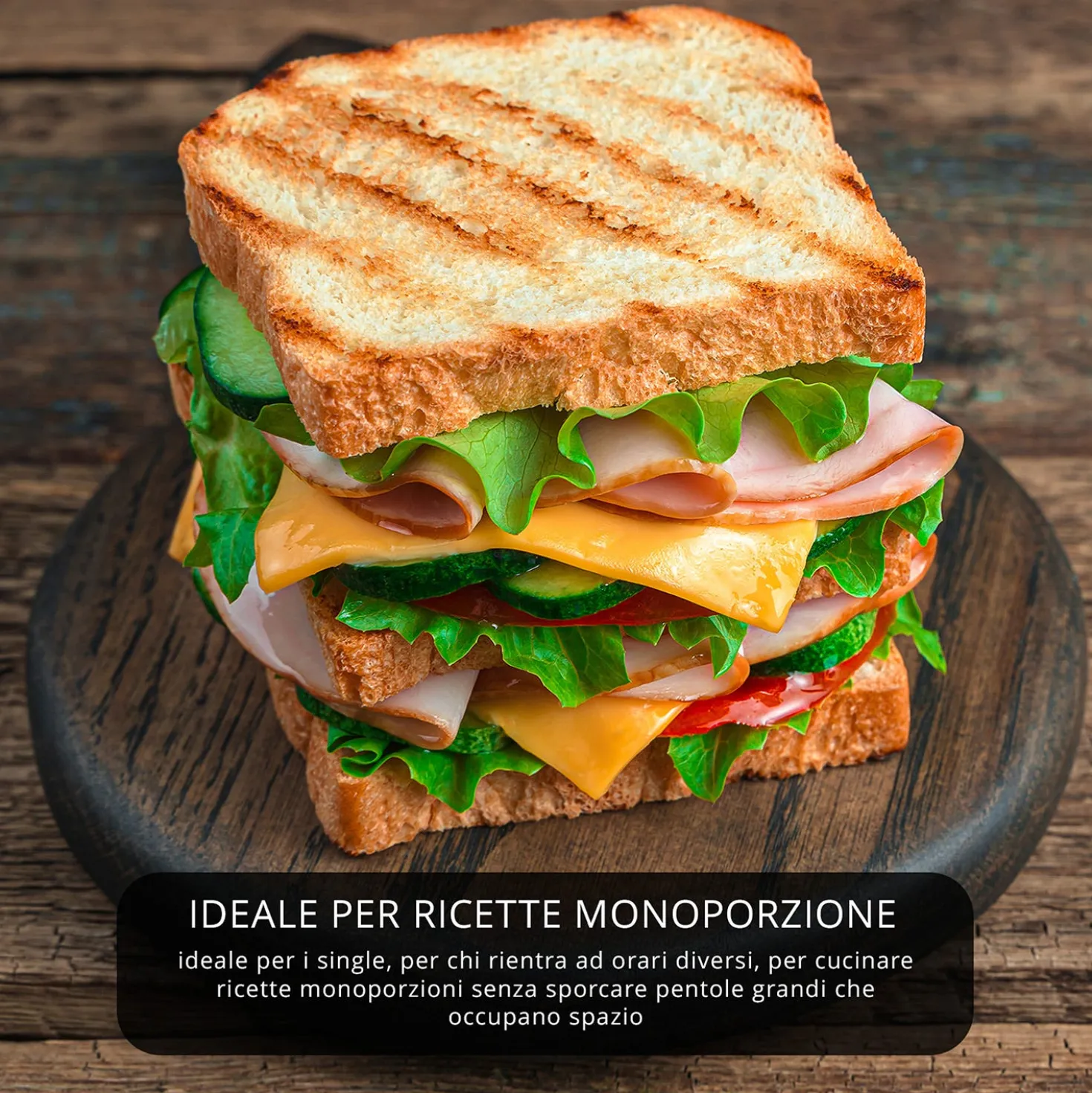 Bistecchiera grill 20x20 cm Mini Mania grigio