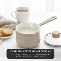Bollilatte 13 cm Mini Fantasy con coperchio beige