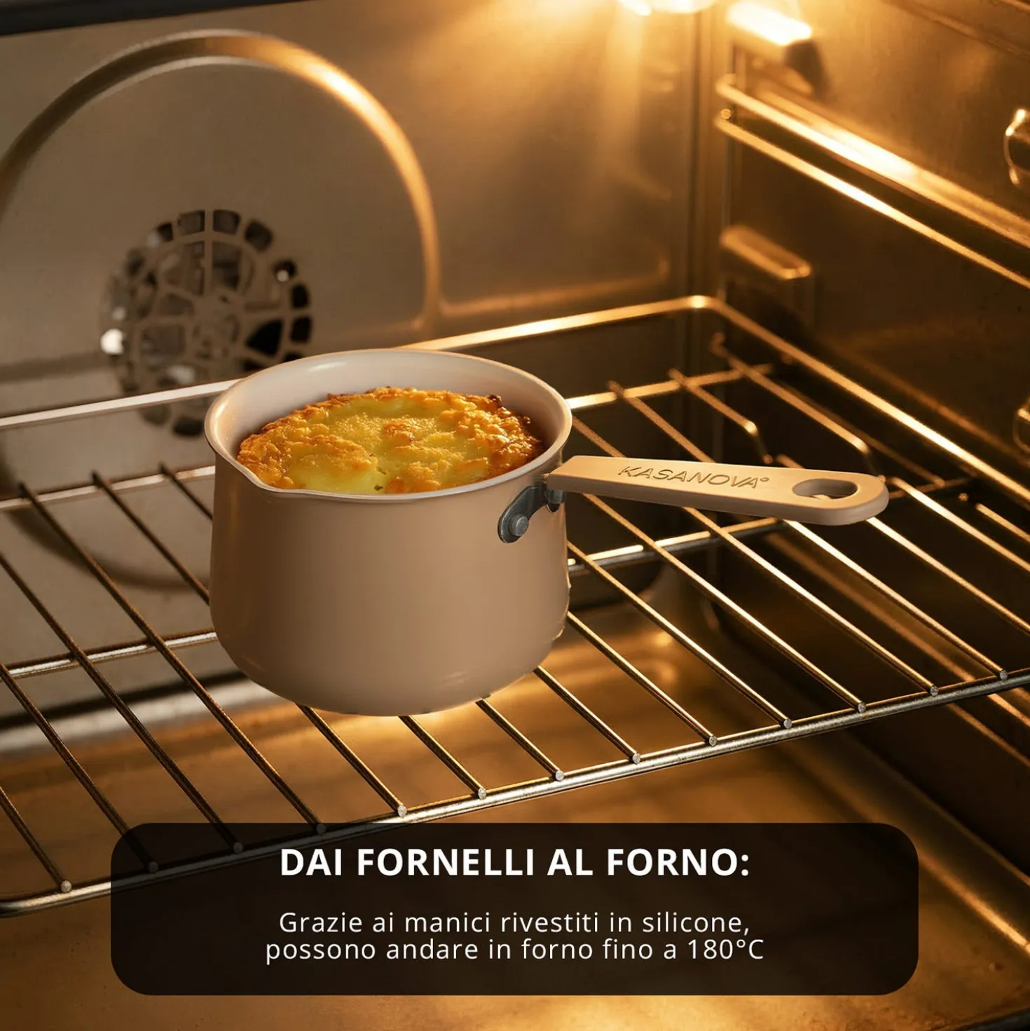 Bollilatte 13 cm Mini Fantasy con coperchio beige