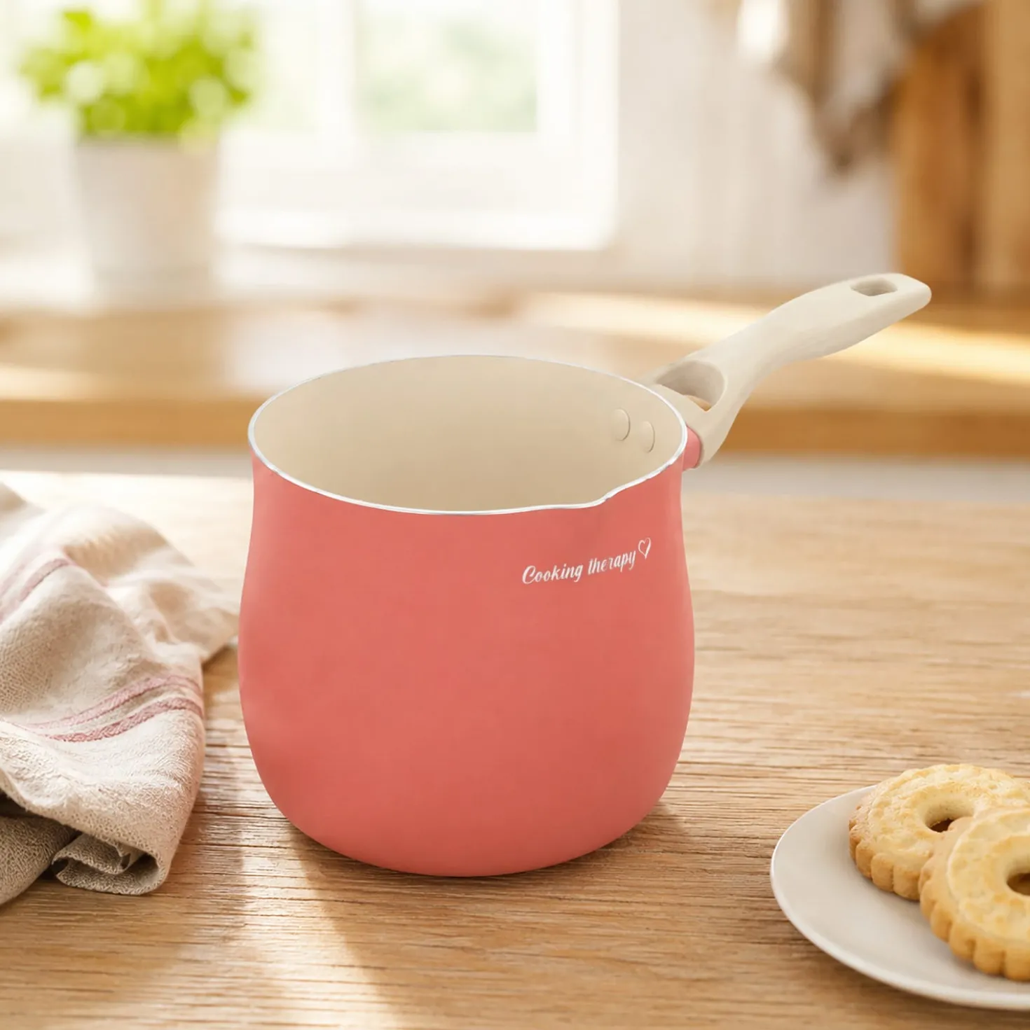 Bollilatte pentolino 12 cm corallo Cooking Therapy