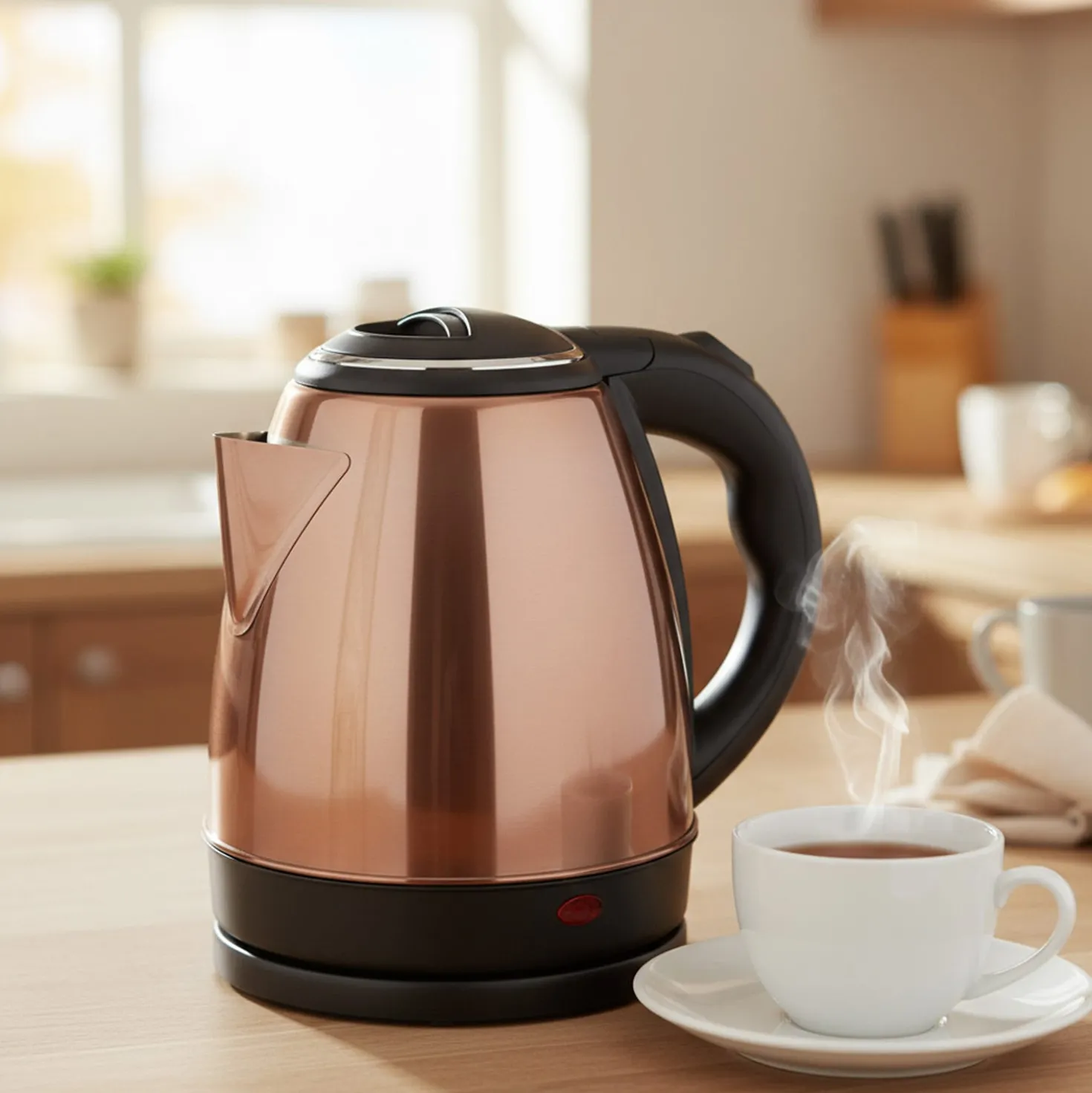 Bollitore elettrico 1,5 L bronzo acciaio inox