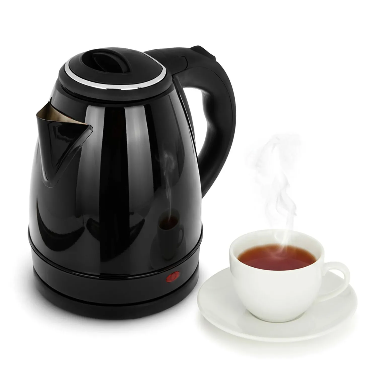 Bollitore elettrico 1,5 L nero acciaio inox