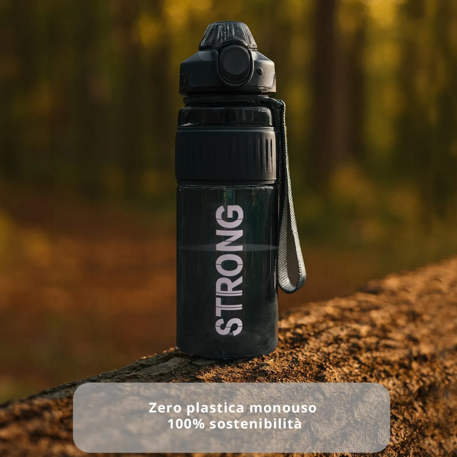 Borraccia ermetica strong 1 L nero Dynamix
