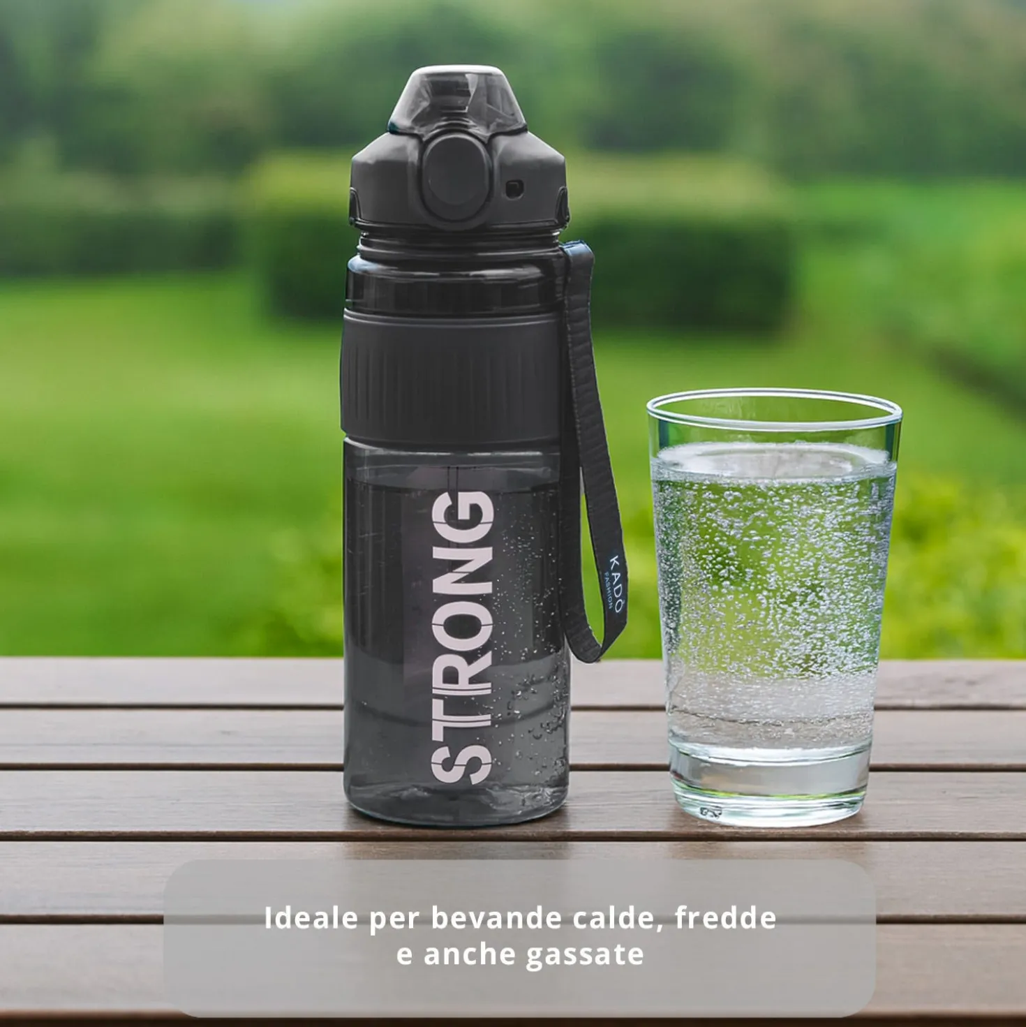 Borraccia ermetica strong 1 L nero Dynamix