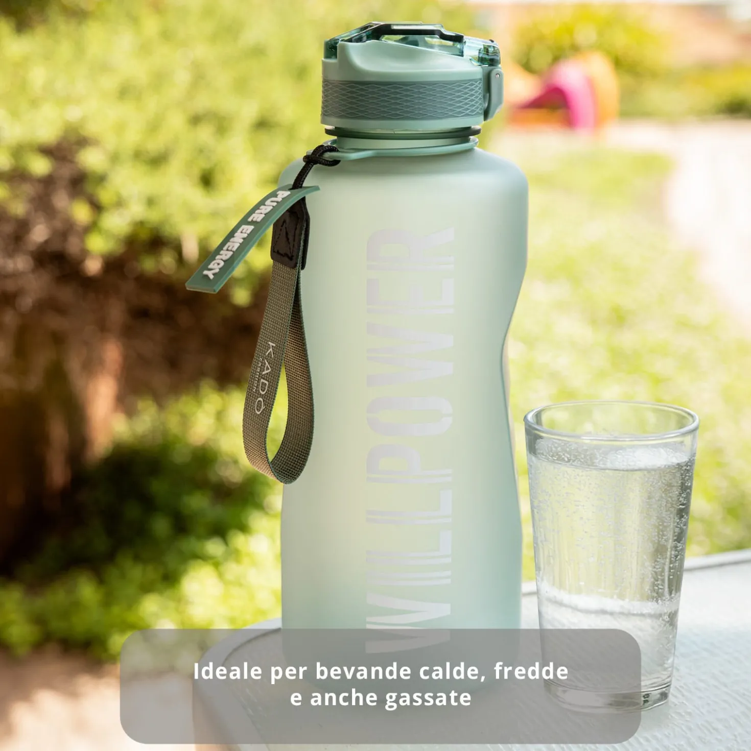 Borraccia scritta motivazionale 2,2 L grigio Bold Collection